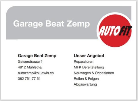 Garage Zemp Mühlethal